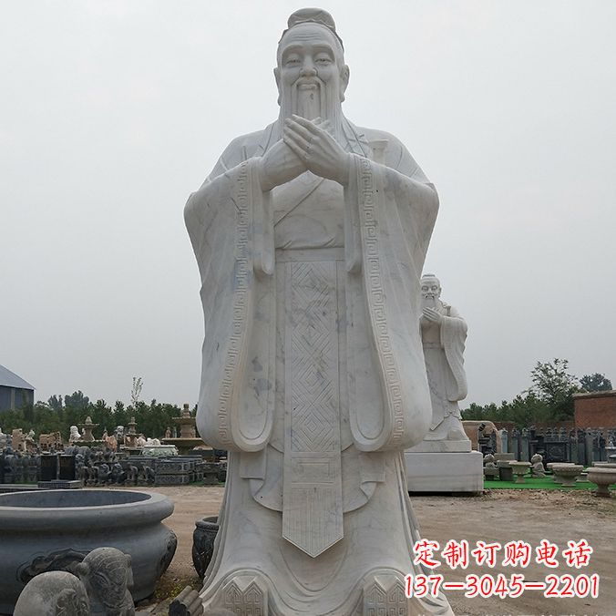 黄冈传承自然美学,济南中领雕塑青铜孔子雕塑