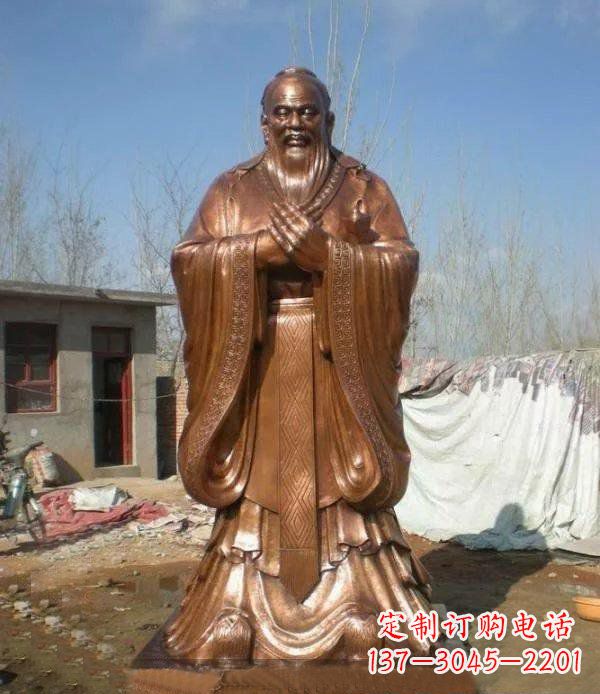 黄冈孔子古代名人铜雕