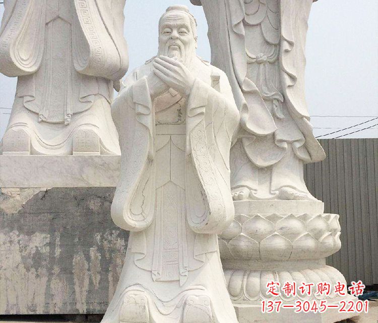 黄冈领雕塑让孔子神态永驻——孔子三雕像