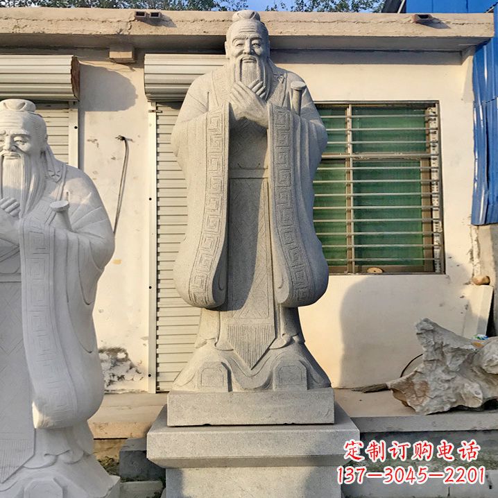 黄冈用砂岩浮雕铸造大师级精美孔子雕塑