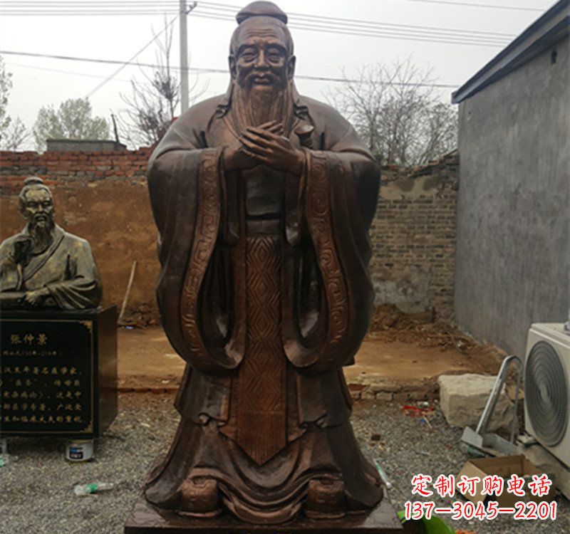黄冈孔子铜雕222