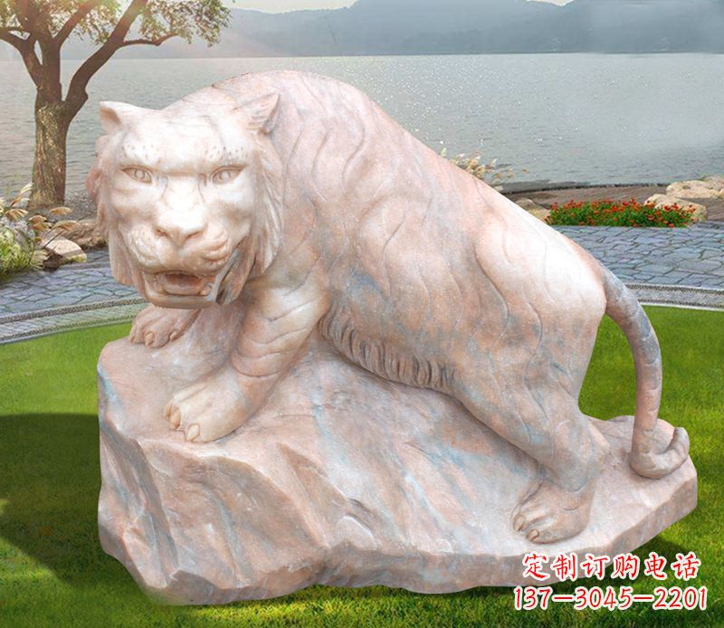 黄冈老虎石雕公园动物摆件