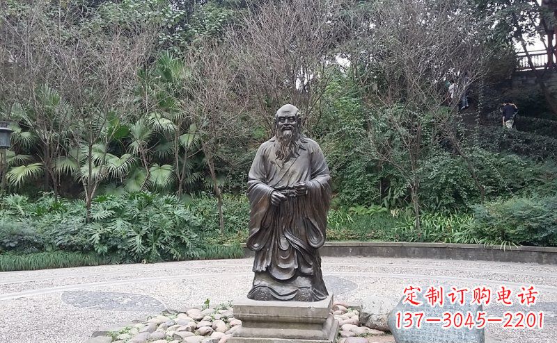 黄冈品尝古典：中领雕塑老子铜雕