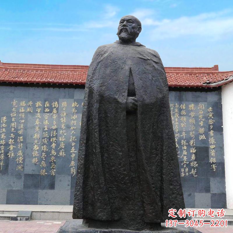 黄冈精美手工雕刻林则徐铜雕像