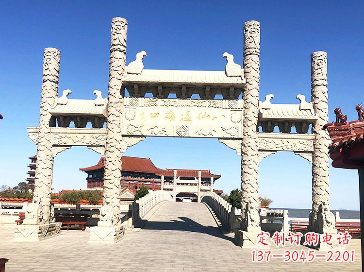 黄冈临夏石雕牌坊—打造国风精美雕塑
