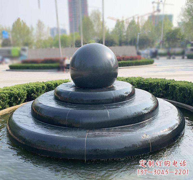 黄冈临沂石雕风水球喷泉