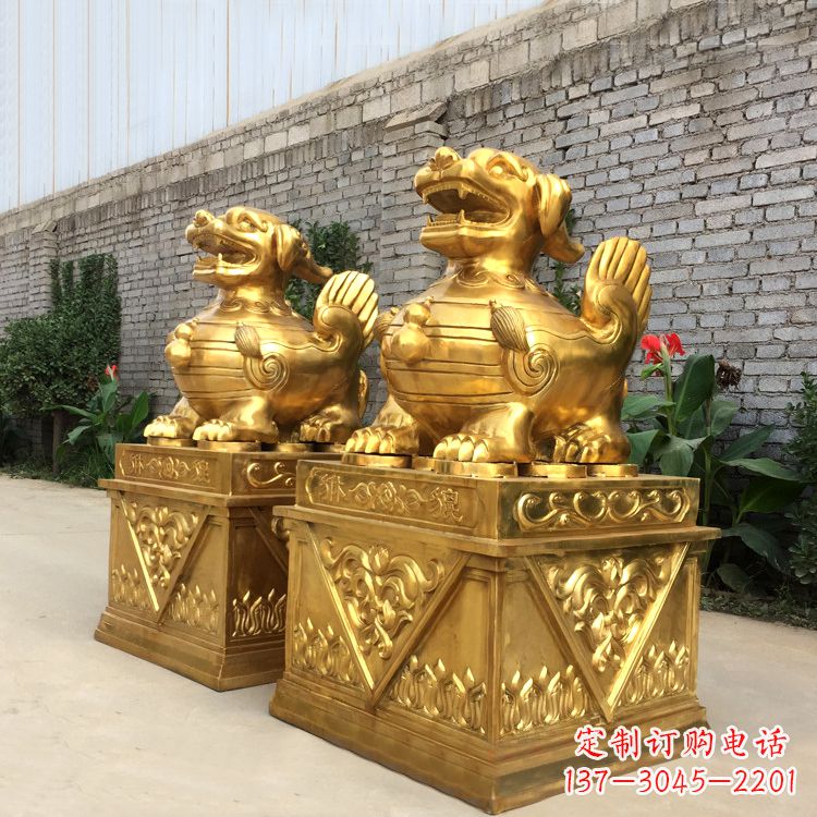 黄冈鎏金镇宅貔貅神兽动物铜雕