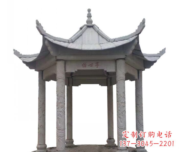 黄冈精美凉亭石雕–精细雕刻制作精致的艺术品