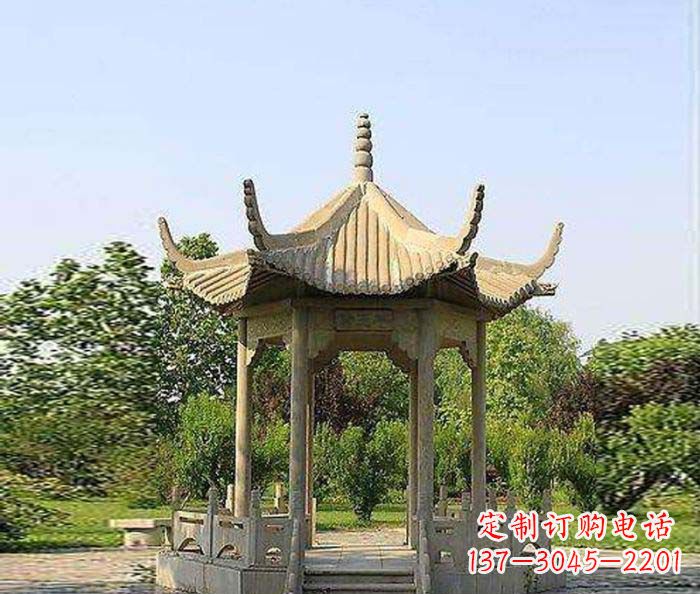黄冈六角凉亭雕塑:精致而经典