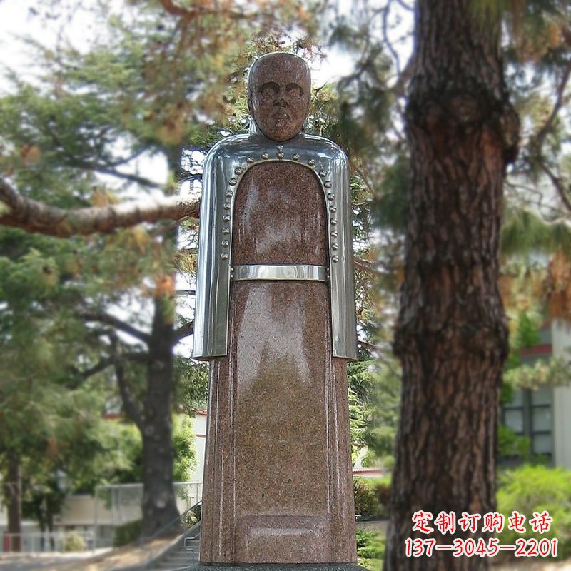 黄冈纪念伟大的名人:路易斯·巴斯德抽象雕像