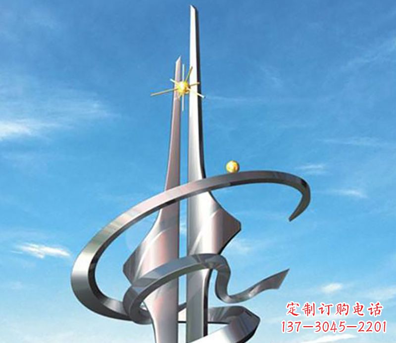 黄冈螺旋飘带广场雕塑