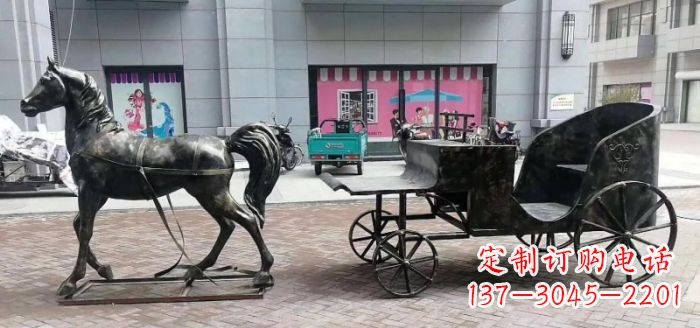 黄冈高质量马车景观铜雕