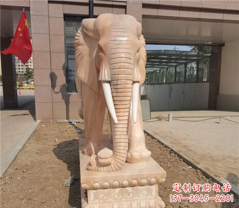黄冈品质卓越,大象石雕门口装点