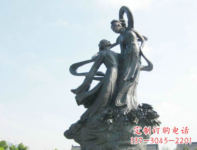 黄冈牛郎织女广场景观铜雕