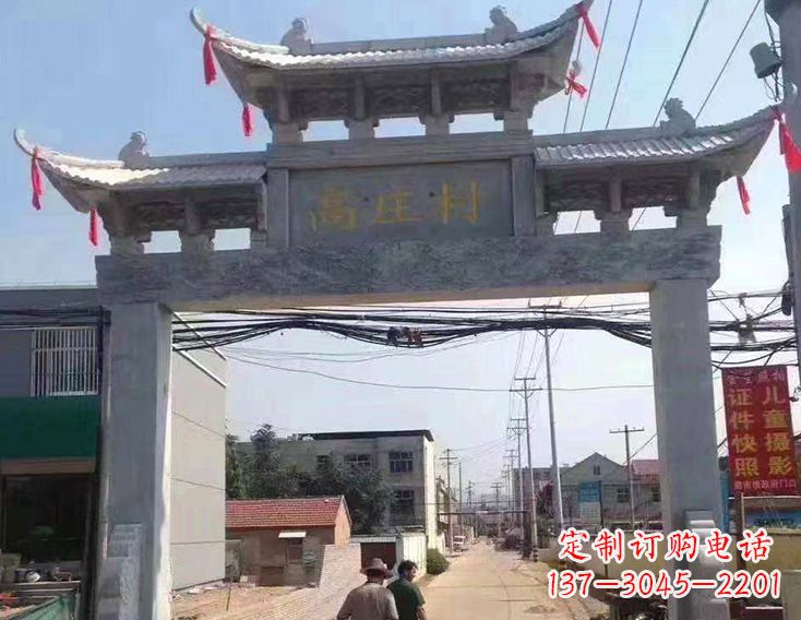黄冈牌楼石雕塑,为家庭装饰带来精致灵动