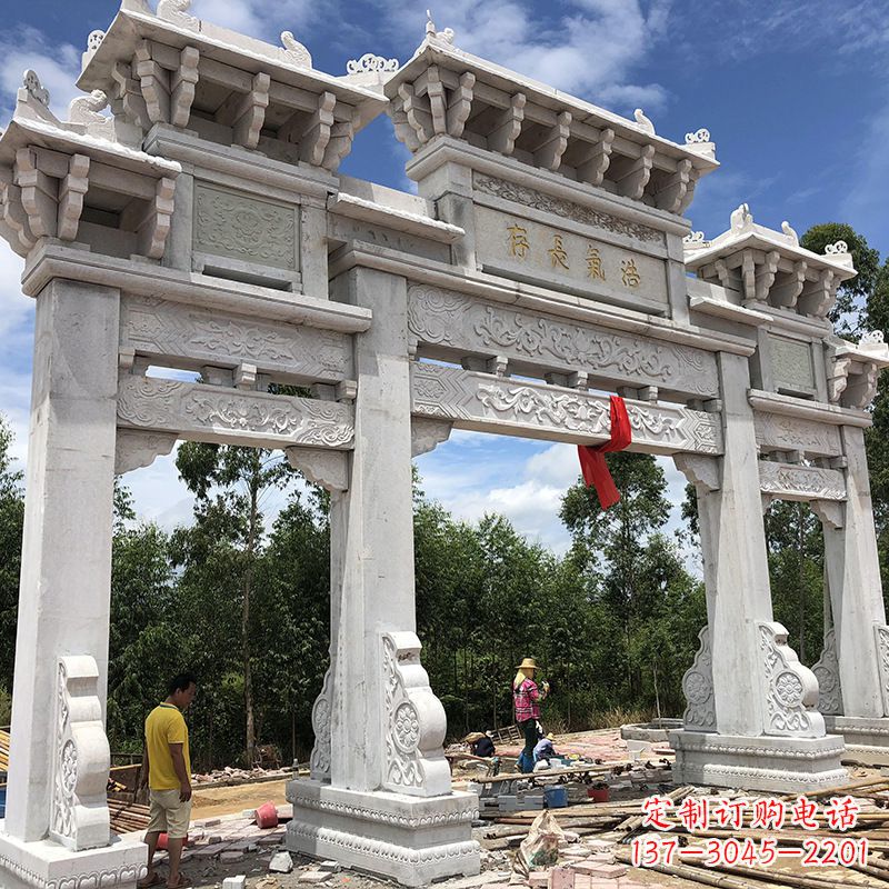 黄冈石雕牌坊陵墓雕塑，让你的家族历史永载史册