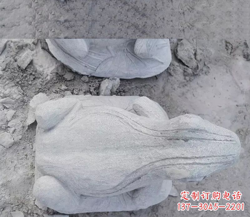 黄冈石雕青蛙雕塑