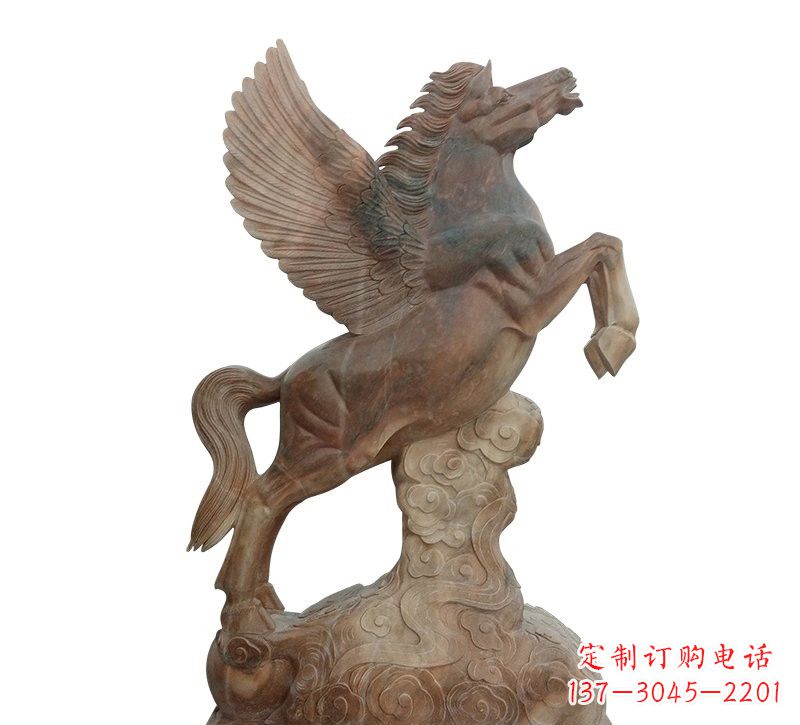 黄冈石雕祥云飞马