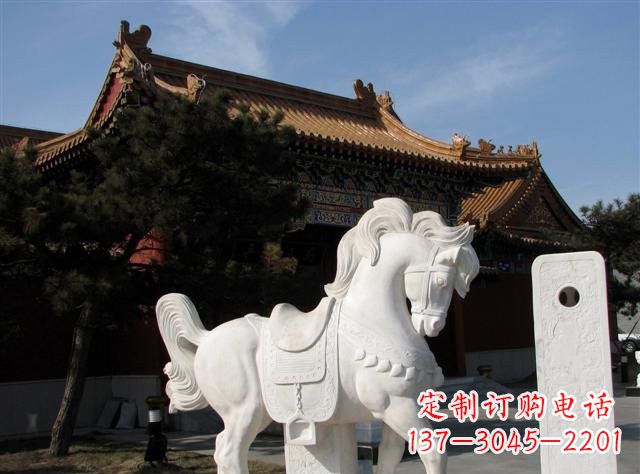 黄冈石雕小马