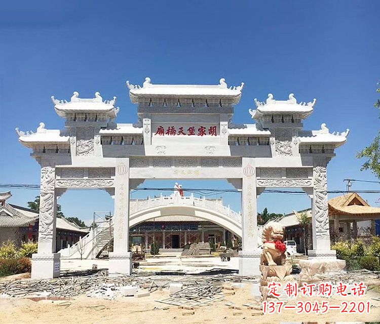 黄冈石牌坊的雕刻