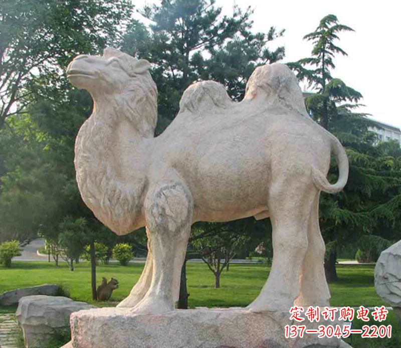 黄冈石头骆驼雕塑