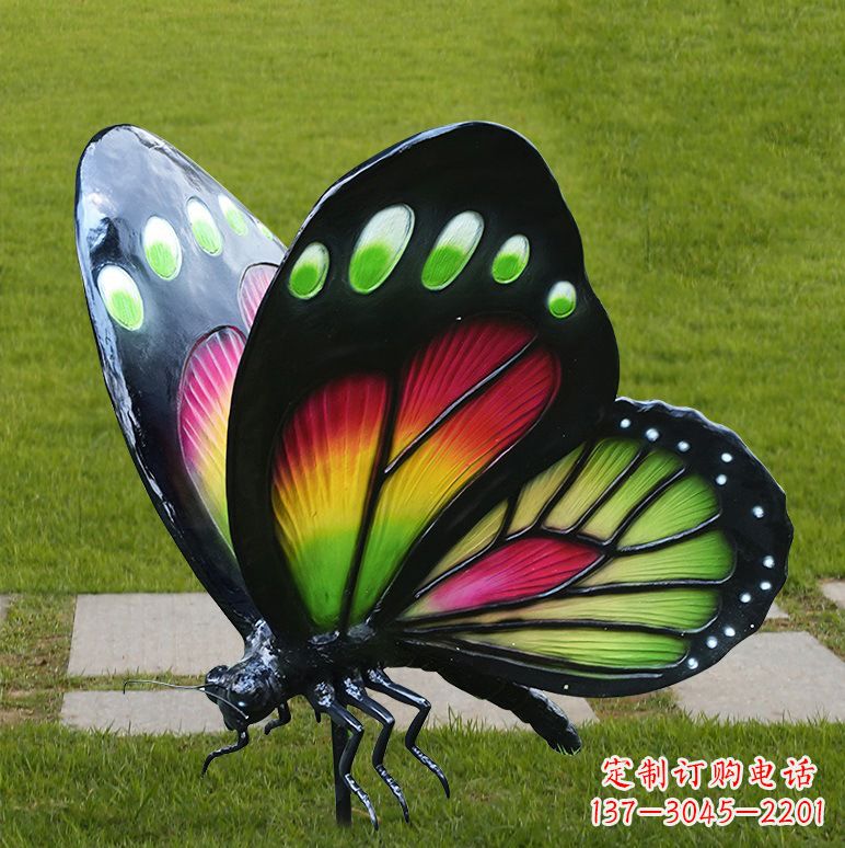黄冈树脂仿真蝴蝶草坪动物昆虫雕塑