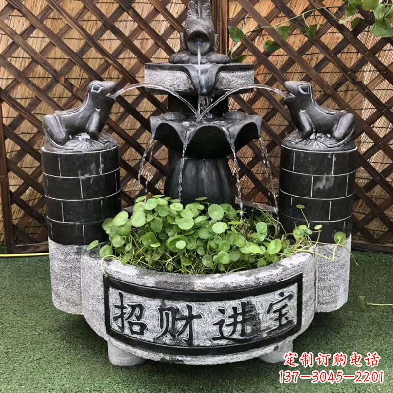 黄冈双层喷泉石雕