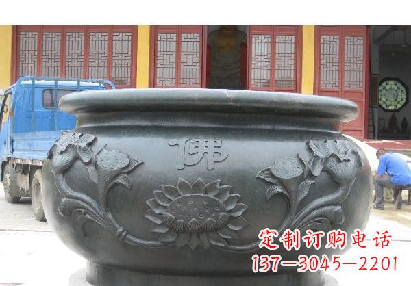 黄冈水缸寺庙铜雕 (2)