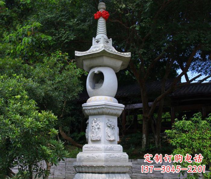 黄冈寺庙景观舍利塔石雕 (2)