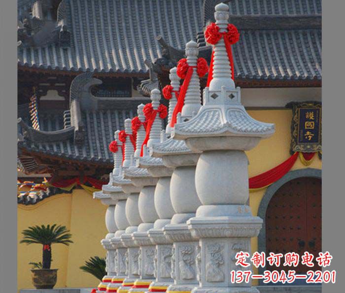 黄冈寺庙景观舍利塔石雕
