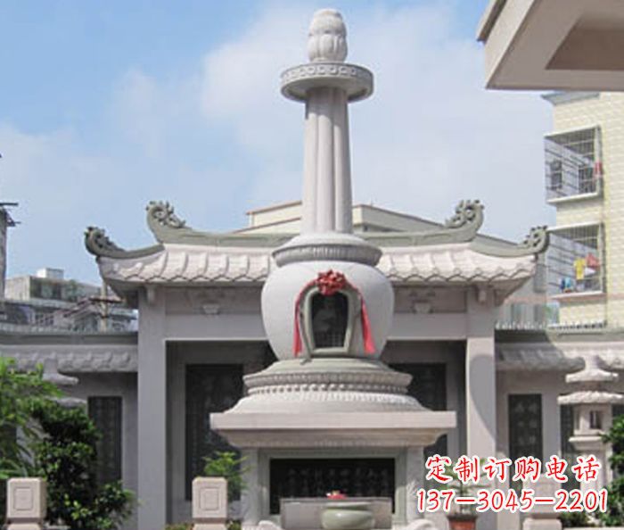 黄冈寺庙景观舍利塔石雕 (4)