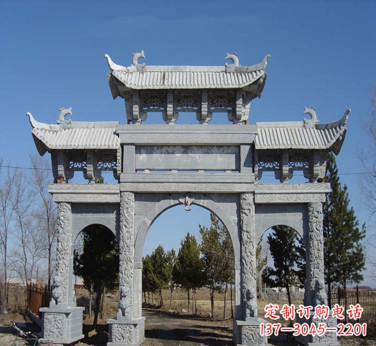 黄冈寺庙石牌坊