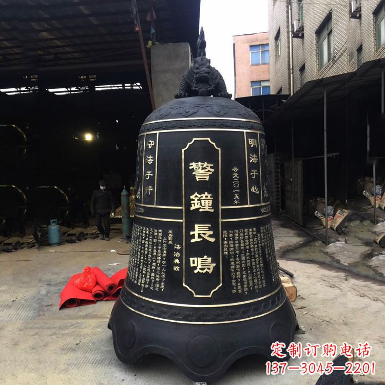 黄冈寺庙铜钟雕塑
