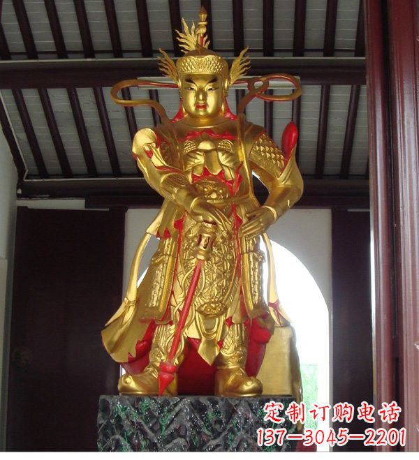 黄冈寺庙韦陀菩萨铜雕