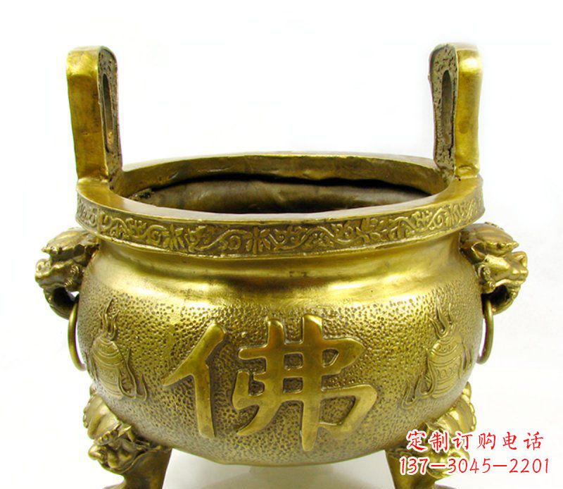 黄冈寺庙香炉铜雕 (6)