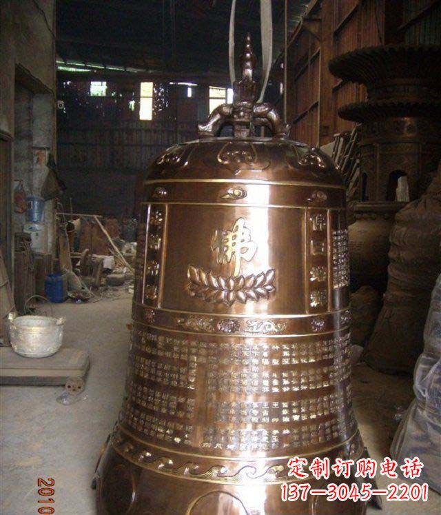 黄冈寺庙铸铜钟铜雕