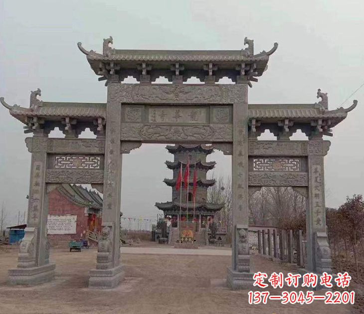 黄冈寺院石牌坊