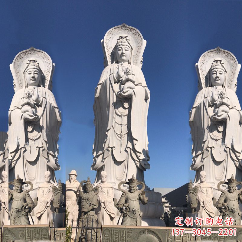 黄冈送子观音大型石雕塑