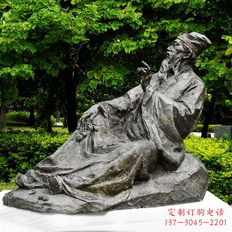 黄冈苏轼雕像古代历史名人北宋著名文学家书画家铜雕