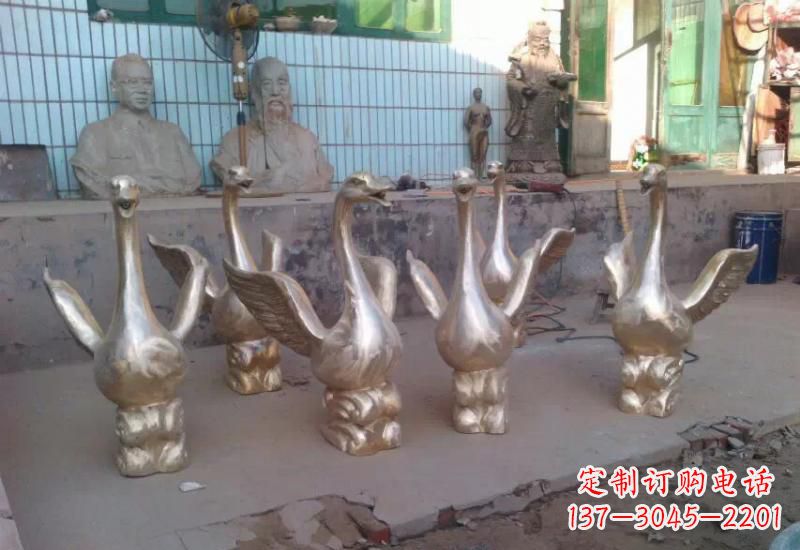 黄冈天鹅喷泉雕塑