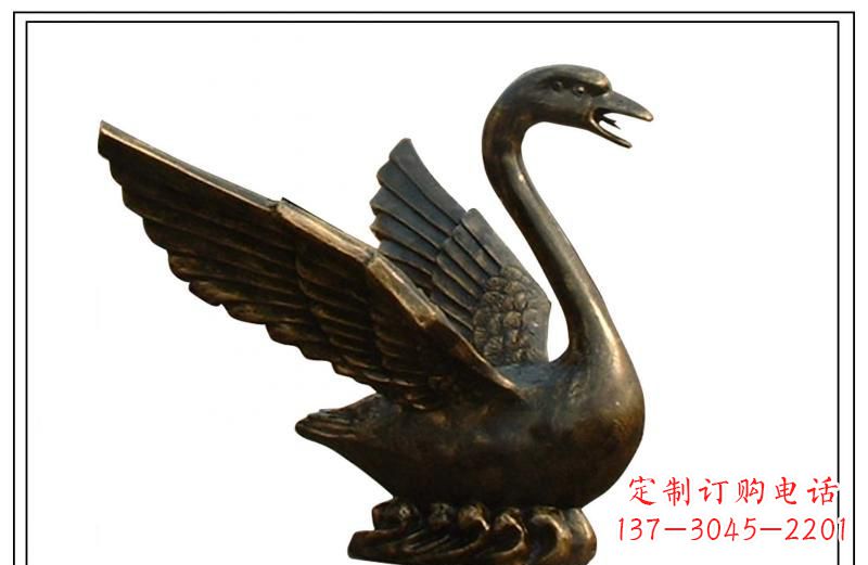 黄冈天鹅喷泉铜雕