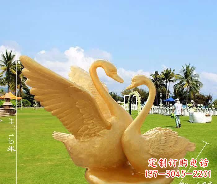 黄冈天鹅铜雕