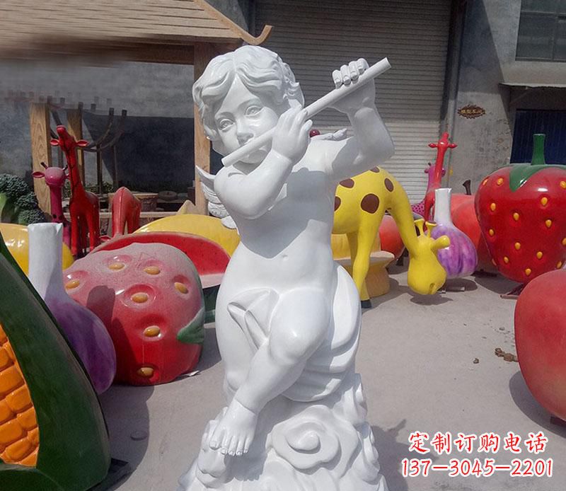 黄冈天使吹笛人物石雕