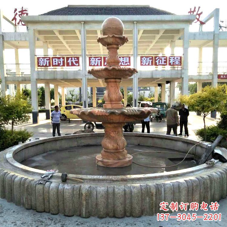 黄冈天使喷泉石雕