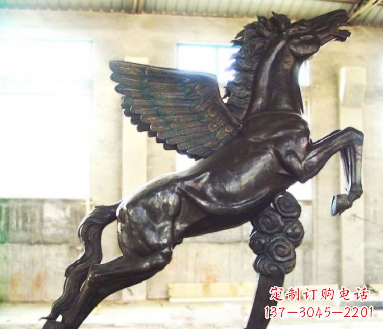黄冈铜雕奔跑飞马雕塑