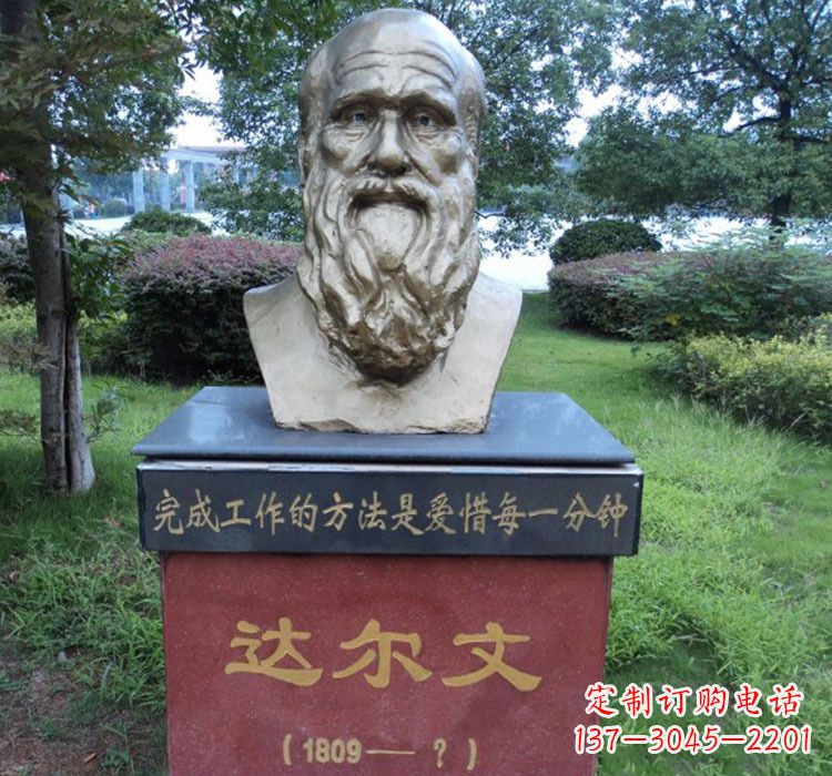 黄冈铜雕达尔文头像雕塑