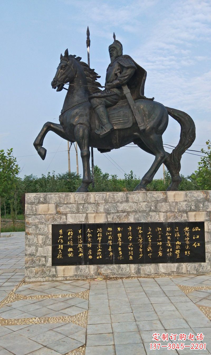 黄冈铜雕古代名人岳飞