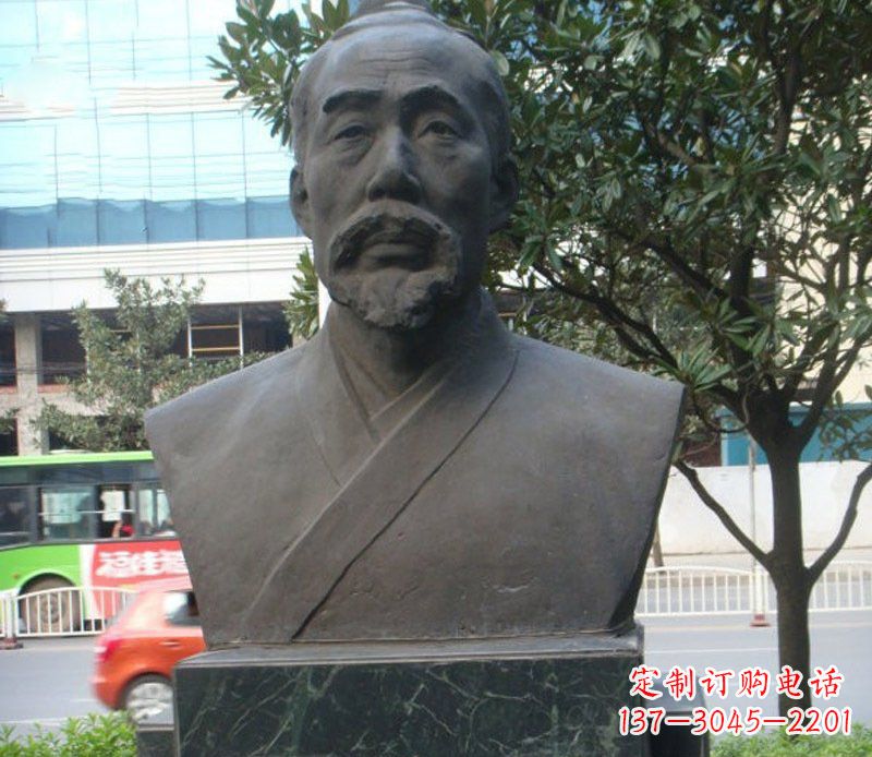 黄冈铜雕管仲名人雕塑肖像