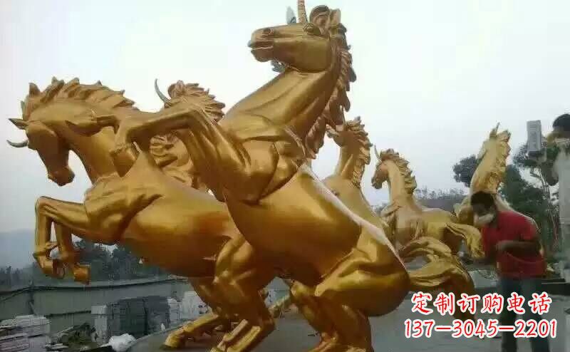 黄冈铜雕广场飞马雕塑