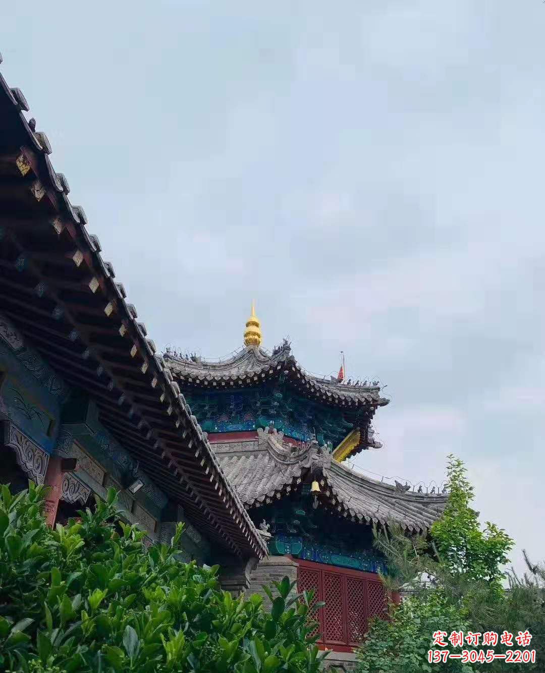 黄冈铜雕葫芦塔顶寺庙摆件 